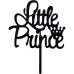 Cake topper Little Prince kroon zwart OP=OP